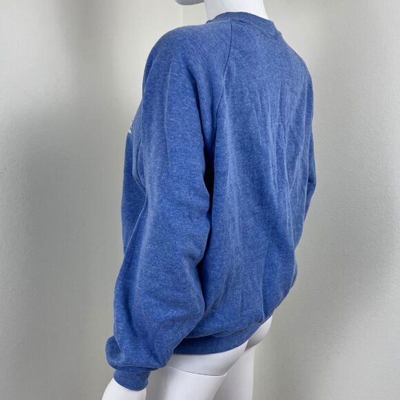 Vintage Levi’s USA Size M Blue Cotton Crewneck Pullover Unisex Sweater Casual - Picture 5 of 15